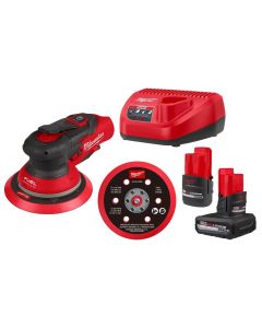 Milwaukee Tool Milwaukee Tool M12 FUEL 6 Inch Lithium-Ion Brushless Cordless 6 in. Random Orbital Sander (3/16 Inch Orbit) Kit