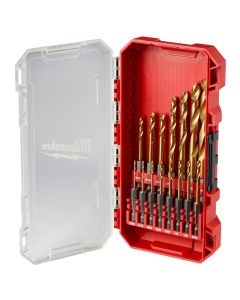 MLW48-89-4670 image(0) - Milwaukee Tool SHOCKWAVE Impact Duty RED HELIX Titanium Drill Bit Set &hyphen; 15PC