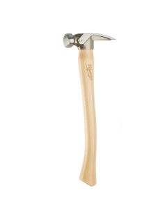 MLW48-22-9519 image(1) - Milwaukee Tool 19oz Smooth Face Hickory Handle Framing Hammer