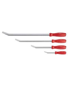 MLW48-22-9214 image(0) - Milwaukee Tool 4-Pc I-Beam All-Metal Core Chrome Finish Pry Bar Set, (8, 12, 18, 24 In.)