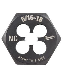 MLW49-57-5342 image(1) - Milwaukee Tool 5/16"-18 NC 1-Inch Hex Threading Die