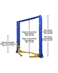 ATEAP-PVL12 image(3) -  Atlas Equipment Platinum PVL12 ALI Certified 12,000 lb. Capacity 2-Post Lift (WILL CALL)