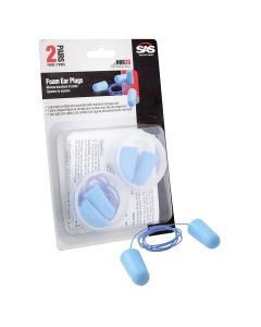 SAS6101 image(0) - SAS Safety Foam Ear Plugs Blister pk (2 pr, 1 pr corded and 1 pr uncorded)