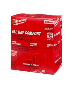 MLW48-73-3006 image(0) - Milwaukee Tool 100 Pair Ear Plugs (Individually Sealed)