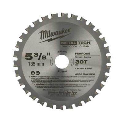 MLW48-40-4070 image(0) - Milwaukee Tool 5-3/8" Metal & Stainless Cutting Circular Saw Blade