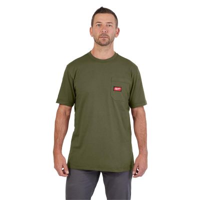 MLW605GN-L image(0) - Milwaukee Tool GRIDIRON Pocket T-Shirt - Short Sleeve Green L