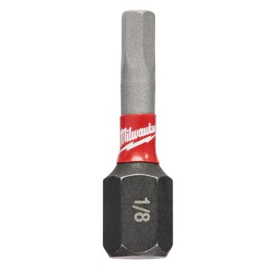 MLW48-32-4704 image(0) - Milwaukee Tool SHOCKWAVE Impact Hex 1/8" Insert Bits (Bulk 25)