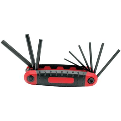 WLM1402 image(0) - Wilmar Corp. / Performance Tool 9 pc Folding Hex Key Set - SAE