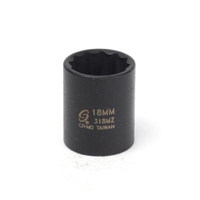 SUN318MZ image(0) - Sunex SOC 18MM 3/8D IMP 12PT BLK