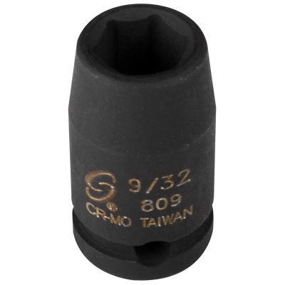 SUN809 image(0) - Sunex SOCKET IMPACT 9/32 1/4IN. DRIVE STD 6 POINT