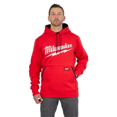 MLW352R-2X image(0) - Milwaukee Tool Midweight Pullover Hoodie - Logo Red 2X