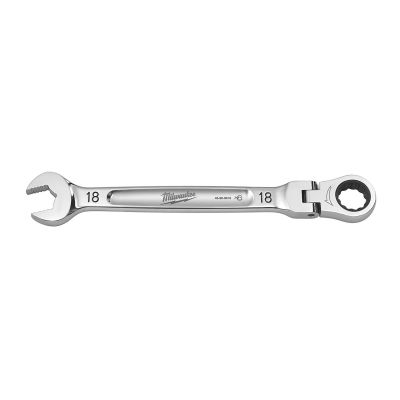 MLW45-96-9618 image(0) - Milwaukee Tool 18mm Flex Head Ratcheting Combination Wrench