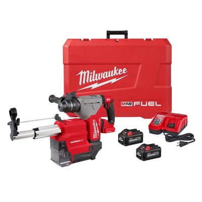 MLW2915-22DE image(0) - Milwaukee Tool M18 FUEL 1-1/8" SDS Plus Rotary Hammer w/ ONE-KEY & HAMMERVAC Dedicated Dust Extractor Kit