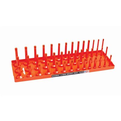 HNE12053 image(0) - Hansen Global 1/2" SAE 3-Row Socket Tray - Orange