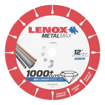 LEX1972927 image(0) - Lenox Tools LENOX Metal Max DIAM CUTOFF WHEEL CH 12" X 1"