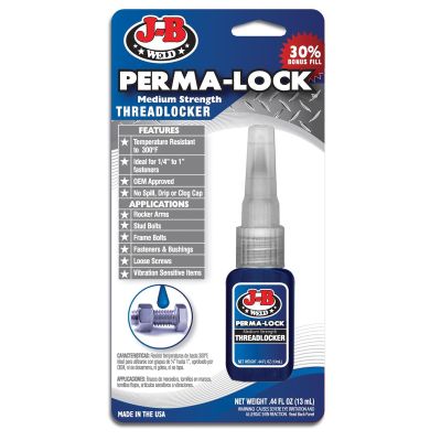 JBW24213 image(0) - J B Weld J-B Weld 24213 Perma-Lock Medium Strength Threadlocker - Blue - 13 ml.