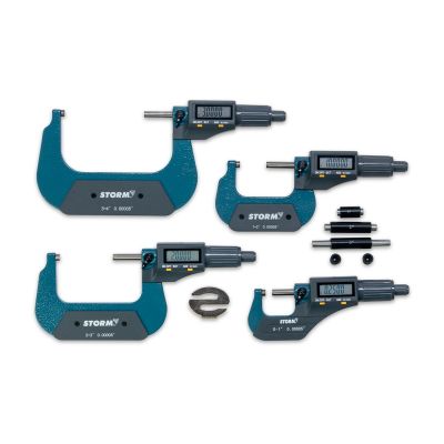 CEN3M314 image(0) - Central Tools 4 piece digital micrometer set