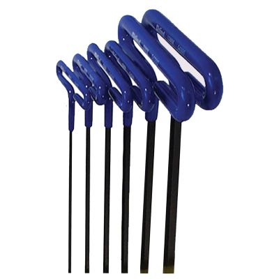 EKL55166 image(0) - Eklind Tool Company HEX KEY SET 6 PC T-HANDLE 6IN. METRIC 2-6MM CUSH