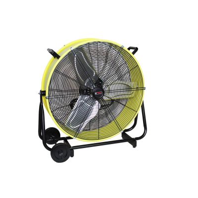 KTI77740 image(0) - K Tool International 24" Direct Drive Tilting Industrial Drum Fan, Safety Yellow