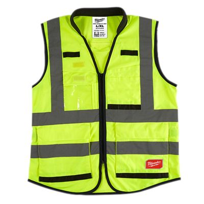 MLW48-73-5041 image(0) - Milwaukee Tool Hi Vis Yellow Prfrm Safety Vest-S/M