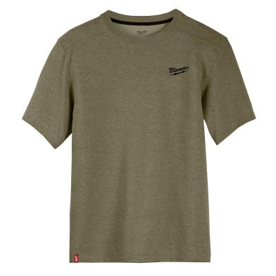 MLW603GN-L image(0) - Milwaukee Tool HYBRID WORK TEE- SS GREEN L