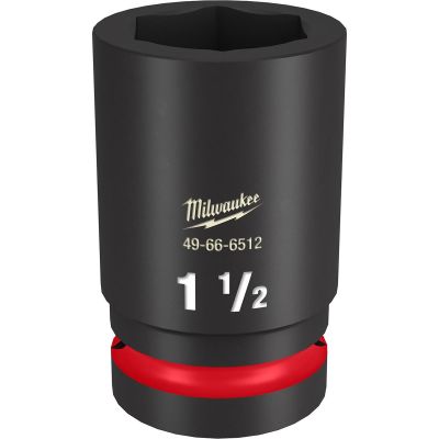 MLW49-66-6512 image(0) - Milwaukee Tool SHOCKWAVE Impact Duty 1" Drive 1-1/2" Deep 6 Point Socket