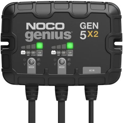 NOCGEN5X2 image(0) - NOCO Company GEN5X2 12V 2-Bank, 10-Amp On-Board Battery Charger