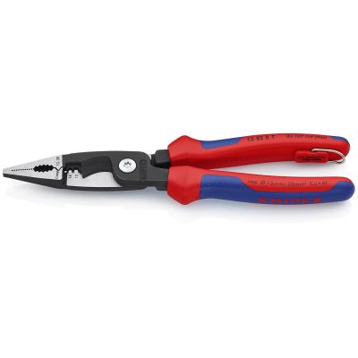 KNP13828TBKA image(0) - KNIPEX ELECTRICAL INSTALLATION PLIERS 6-IN-1 TOOL