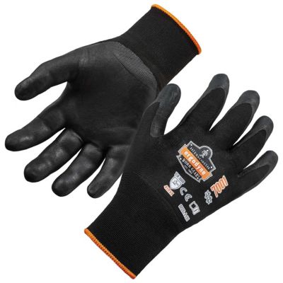 ERG17952 image(0) - Ergodyne 7001 S Black Abrasion Resis Nitrile-Coated Gloves DSX