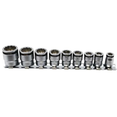 KKNRS2455AS-9 image(0) - Ko-ken USA 1/4 Sq. Dr. 12 point NUT GRIPÂ® Socket Set  7/32 - 9/16 -  9 pieces