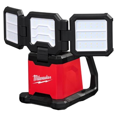 MLW2368-20 image(0) - Milwaukee Tool M18 18-Volt Lithium-Ion Cordless 4500 Lumens ROVER Dual Power Triple-Panel Flood & Area Light