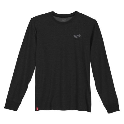 MLW604B-XL image(0) - Milwaukee Tool HYBRID WORK TEE- LS BLACK XL