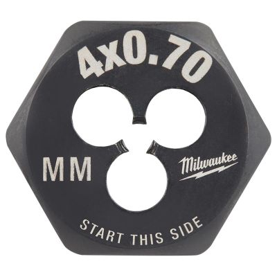 MLW49-57-5319 image(0) - Milwaukee Tool M4-0.70 mm 1-Inch Hex Threading Die