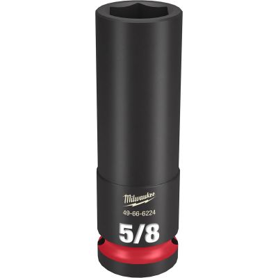 MLW49-66-6224 image(0) - Milwaukee Tool SHOCKWAVE Impact Duty  1/2"Drive 5/8" Deep 6 Point Socket