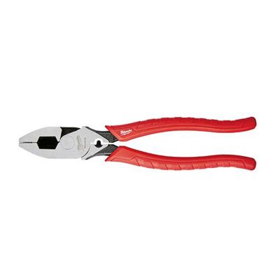 MLW48-22-6100 image(0) - Milwaukee Tool 9" Comfort Grip High Leverage Lineman's Pliers with Crimper