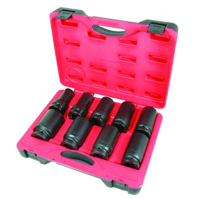 INT55900 image(0) - Surewerx USA 9PC 1IN DR Metric Deep Impact Socket Set