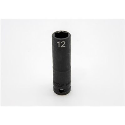 VIMIMPM612D image(0) - VIM Tools 12 mm X 3/8 Inch Drive CR-MO Impact Socket - Deep