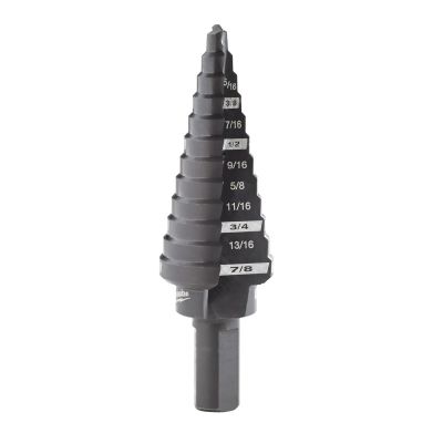 MLW48-89-9204 image(0) - Milwaukee Tool #4 Step Drill Bit, 3/16" - 7/8" by 1/16"