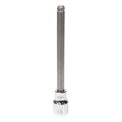 MAY16708 image(0) - Mayhew Mayhew 3/8-Inch SAE Ball Hex Long Insert Socket Bit, 1/2-Inch Drive