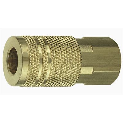 AMFCP20B-10 image(0) - Amflo 1/4" Coupler Plug with 1/4" Female thread I/M Industrial Brass- Pack of 10