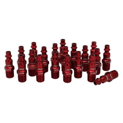 MIL727MC-20 image(0) - Milton Industries ColorFit Plugs, M-style Red, 1/4" NPT Male