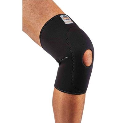 ERG16532 image(0) - Ergodyne 615 S Black Knee Sleeve w/ Open Patella/Anterior Pad