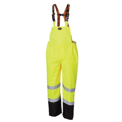 SRWV1200461U-4XL image(0) - Pioneer Pioneer - 300D Ripstop Waterproof Safety Bib Pant - Hi-Vis Yellow/Green - Size 4XL