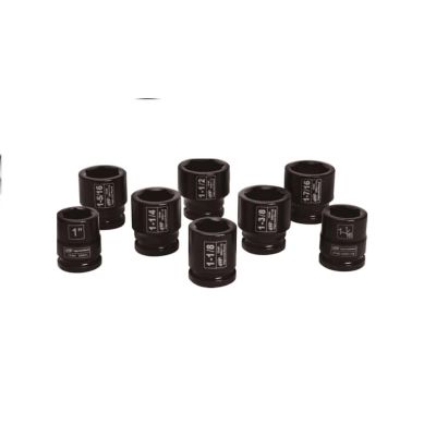 IRTSK6H8N image(0) - Ingersoll Rand 3/4" Drive Hex SAE Universal Impact Socket Set, 8-Piece