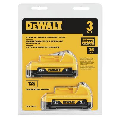 DWTDCB124-2 image(0) - DeWalt 12V LITHUM ION BATTERY 2 PACK