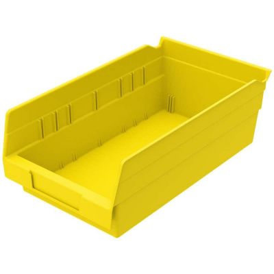 MRO89827091 image(0) - MSC Shelf Bin, Yellow, 4" H x 11-5/8" L x 6-5/8" W