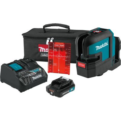 MAKSK105DNAX image(0) - Makita 12V CXT Self-Level Cross-Line Red Laser Kit