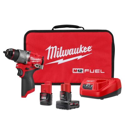 MLW3404-22 image(0) - Milwaukee Tool M12 FUEL 1/2" Hammer Drill/Driver Kit