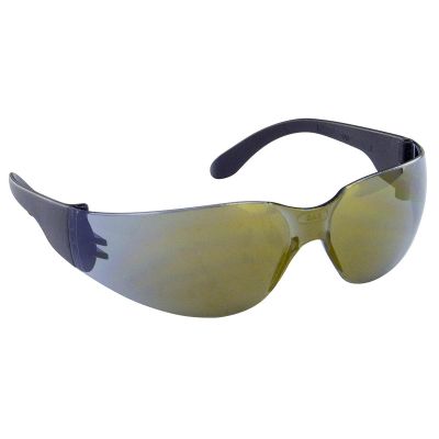 SAS5344 image(0) - SAS Safety NSX Black Temple High-Impact Poly Gold Mirror Lens Safe Glasses