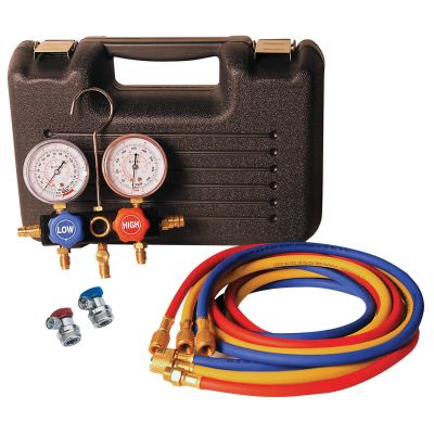 FJC6855 image(0) - FJC R-134A/R-1234YF DUAL MANIFOLD GAUGE SET IN CASE